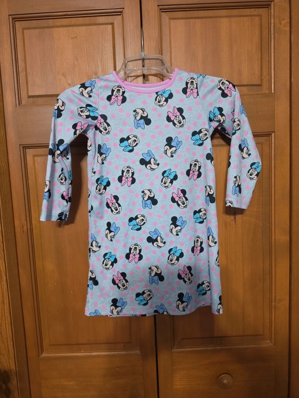 Disney Light Blue Minnie Mouse Dress with Pink & Blue Bows